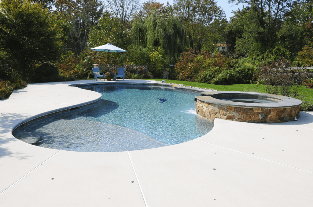 an inground swimming pool