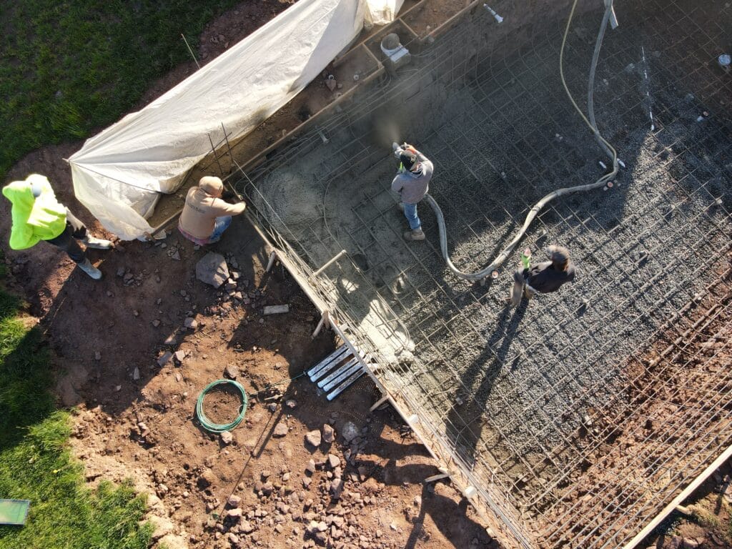 construction of an inground swimming pool