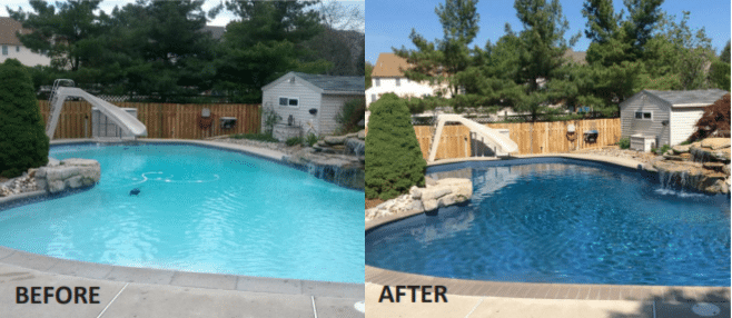 before and after of a pool reno