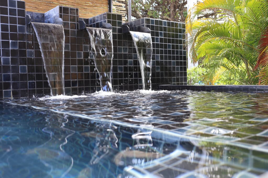 sheer descent in a pool