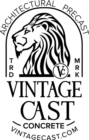 Vintage Cast Logo with Lion Head Illustration