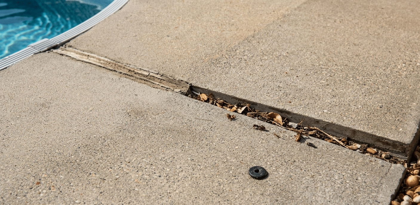 Featured Image for “Ground Settling Under Pool Decking: Causes and Fixes”